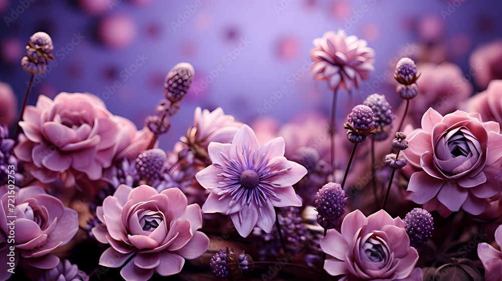 A deep purple solid color background evoking the richness of a blooming lavender field