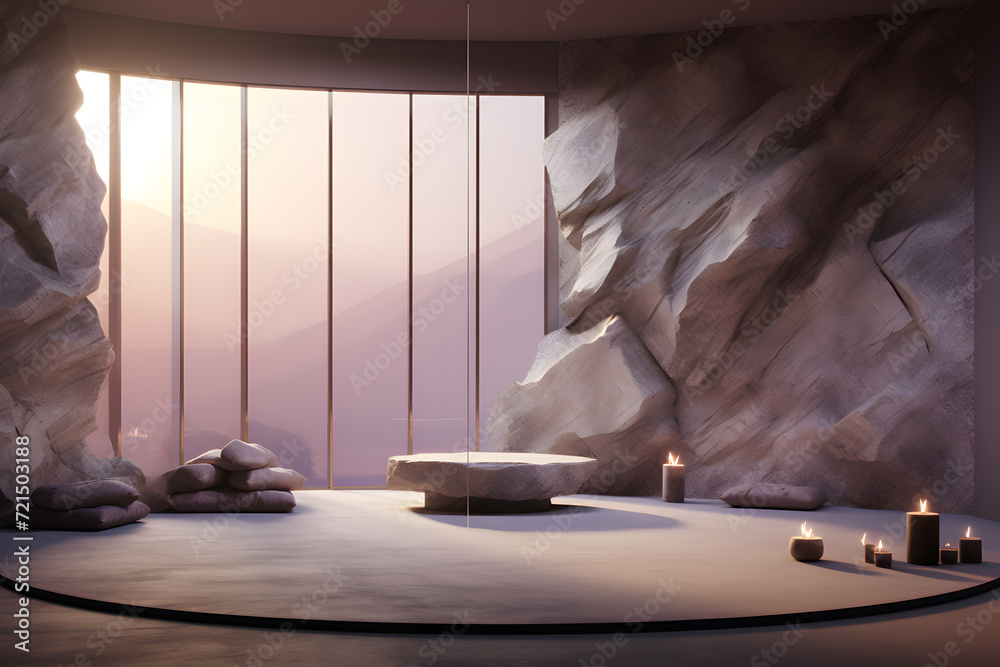 Fototapeta premium Modern meditation room zen place