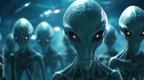 group of aliens close up alien creature UHD Wallpaper