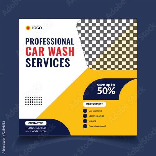 man washing car window at charity car wash