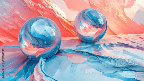 Abstract Spheres Background