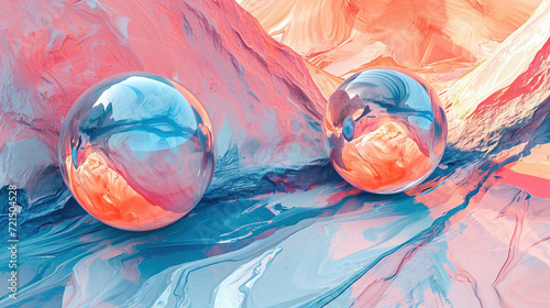 Abstract Spheres Background