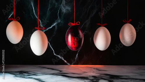 Dekoracyjne tło, wiszące jajka