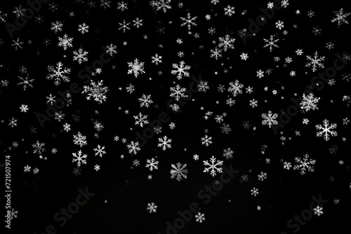 Snow flakes flying in the air, perfect for winter-themed designs © Fotograf