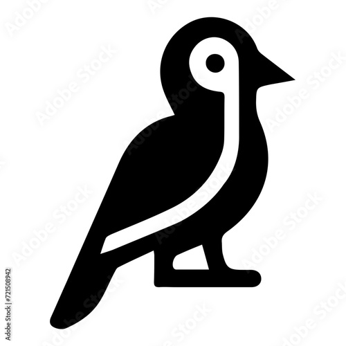 Elegant Bird Vector Icon - Perfect for Nature-Themed Design, Detailed Avian Illustration, Wildlife Art, Graceful Feathered Creature Symbol, Ideal for Birdwatching & Ornithology Projects
