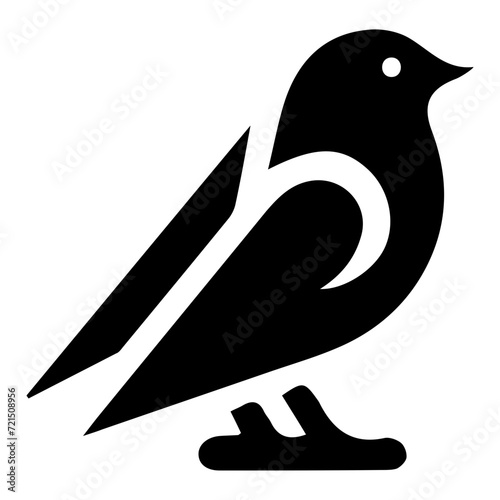 Elegant Bird Vector Icon - Perfect for Nature-Themed Design, Detailed Avian Illustration, Wildlife Art, Graceful Feathered Creature Symbol, Ideal for Birdwatching & Ornithology Projects