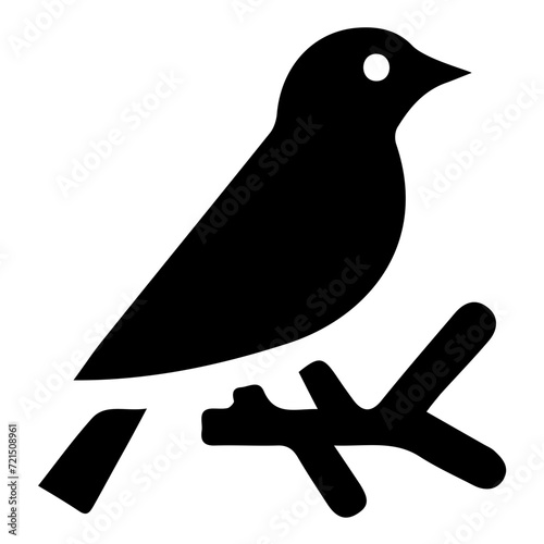 Elegant Bird Vector Icon - Perfect for Nature-Themed Design, Detailed Avian Illustration, Wildlife Art, Graceful Feathered Creature Symbol, Ideal for Birdwatching & Ornithology Projects