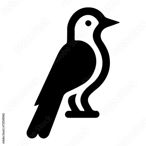 Elegant Bird Vector Icon - Perfect for Nature-Themed Design, Detailed Avian Illustration, Wildlife Art, Graceful Feathered Creature Symbol, Ideal for Birdwatching & Ornithology Projects