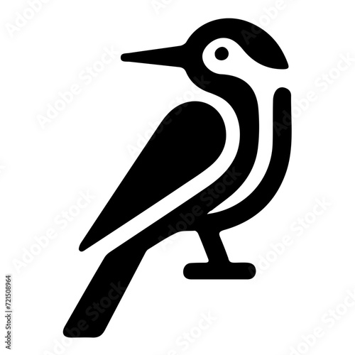 Elegant Bird Vector Icon - Perfect for Nature-Themed Design, Detailed Avian Illustration, Wildlife Art, Graceful Feathered Creature Symbol, Ideal for Birdwatching & Ornithology Projects