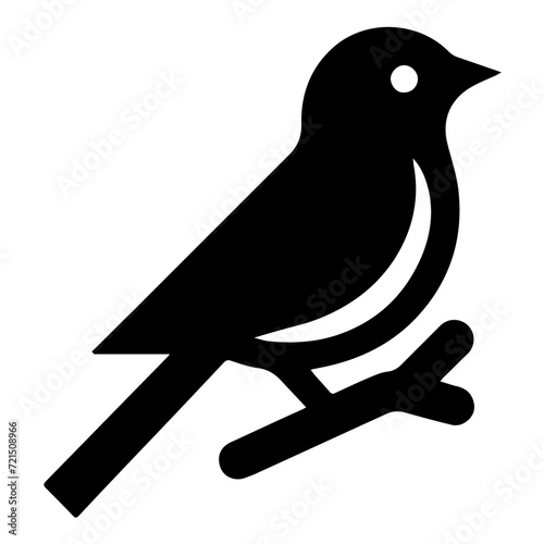 Elegant Bird Vector Icon - Perfect for Nature-Themed Design, Detailed Avian Illustration, Wildlife Art, Graceful Feathered Creature Symbol, Ideal for Birdwatching & Ornithology Projects