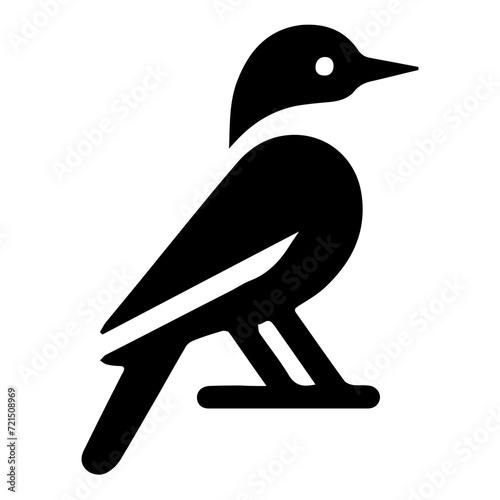 Elegant Bird Vector Icon - Perfect for Nature-Themed Design, Detailed Avian Illustration, Wildlife Art, Graceful Feathered Creature Symbol, Ideal for Birdwatching & Ornithology Projects