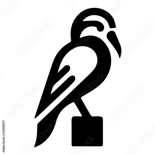 Elegant Bird Vector Icon - Perfect for Nature-Themed Design, Detailed Avian Illustration, Wildlife Art, Graceful Feathered Creature Symbol, Ideal for Birdwatching & Ornithology Projects