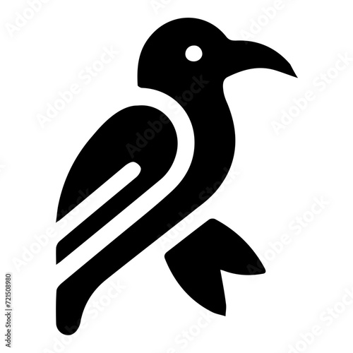 Elegant Bird Vector Icon - Perfect for Nature-Themed Design, Detailed Avian Illustration, Wildlife Art, Graceful Feathered Creature Symbol, Ideal for Birdwatching & Ornithology Projects