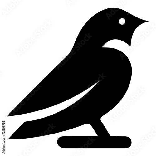 Elegant Bird Vector Icon - Perfect for Nature-Themed Design, Detailed Avian Illustration, Wildlife Art, Graceful Feathered Creature Symbol, Ideal for Birdwatching & Ornithology Projects