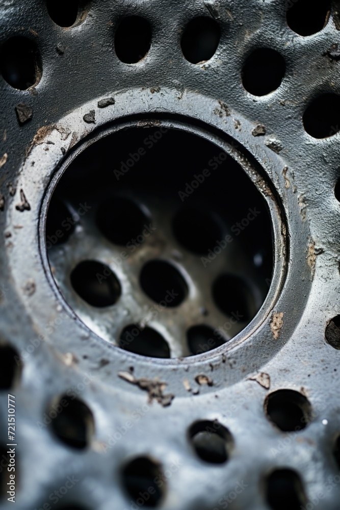 A detailed view of a metal sink drain. Perfect for plumbing or home improvement projects A detailed view of a metal sink drain. Perfect for plumbing or home improvement projects