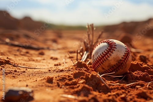 Softball in dirt