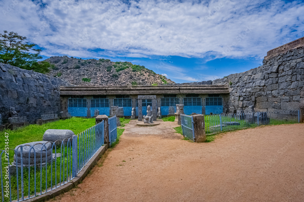 King Fort or Rajagiri Fort of Gingee or Senji in Tamil Nadu, India. It