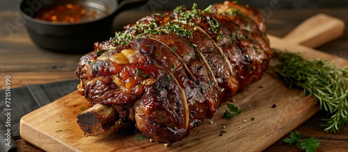 Wallpaper Mural Savory Roast Mutt Leg: A Delectable Roast Mutt Leg Perfectly Roasted to Perfection Torontodigital.ca