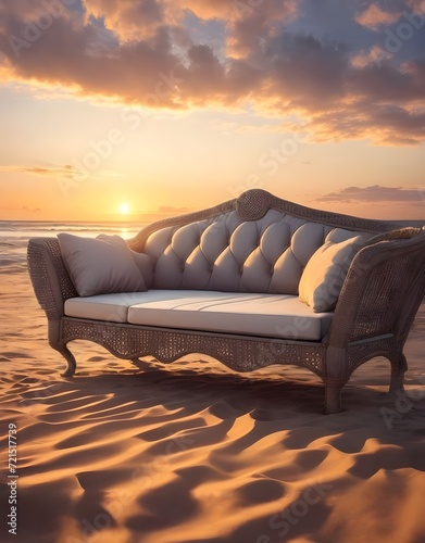 sofa in sunset