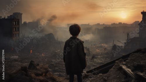 Young Survivor, Children Navigate War-Torn Urban Landscape