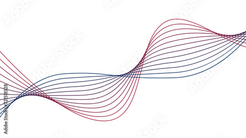 Abstract vector wave. Equalizer for music from smoothly moving lines. EPS 10.