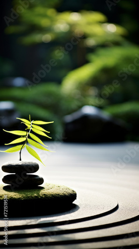 meditation rock garden zen buddhism