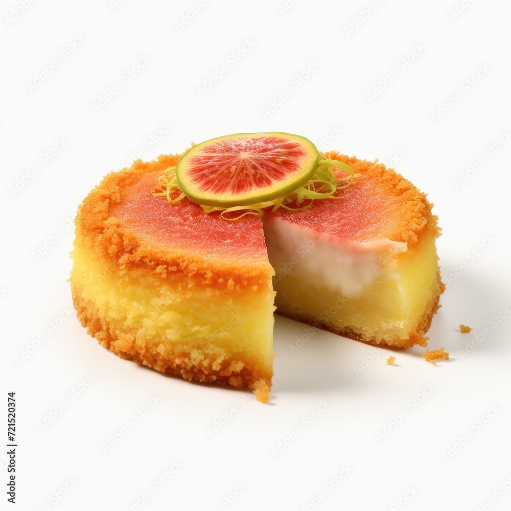Photo of Kunafa isolated on white background Photo of Kunafa isolated on white background