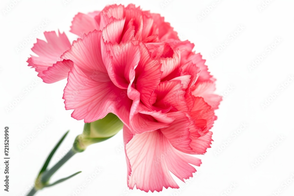 Carnation flower, isolated, white background