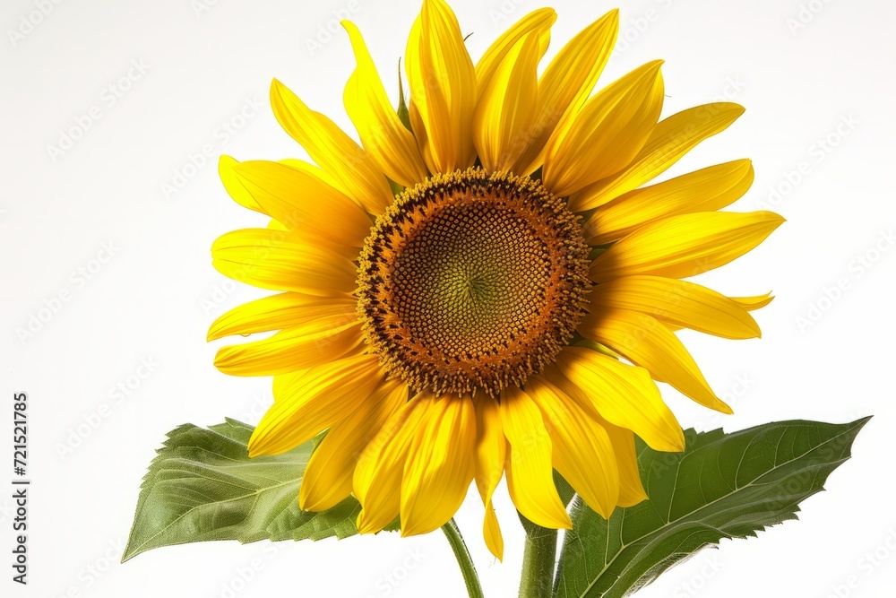 Obraz premium Sunflower, isolated, white background