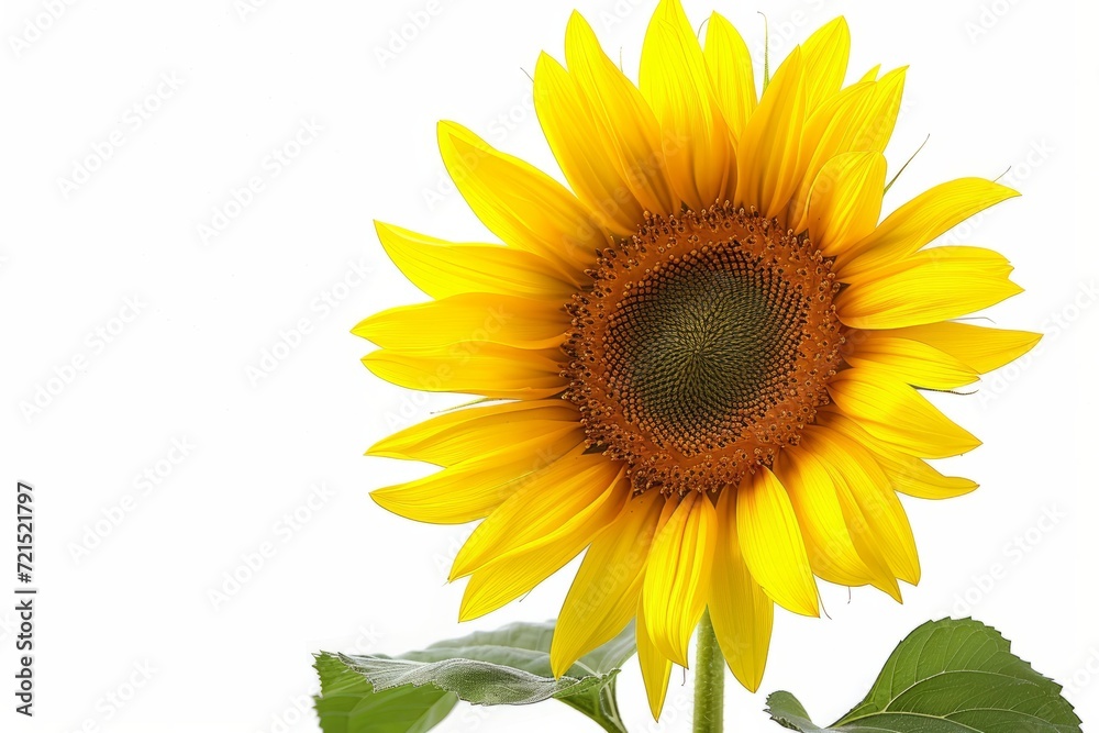 Obraz premium Sunflower, isolated, white background