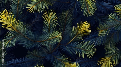 seamless background with coniferous branches pattern  coniferous  fir  