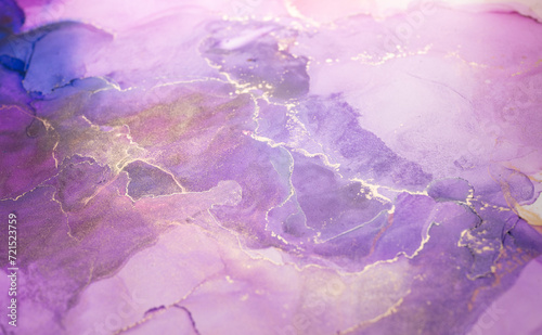 Abstract purple paint background. Acrylic texture with marble pattern photo