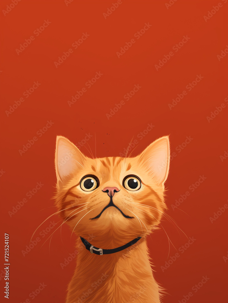 cat, cartoon, minimalism сreated with Generative Ai