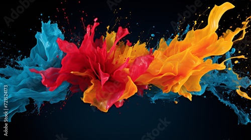 Dynamic and eye catching splattered paint effect in a variety of bold and contrasting colors