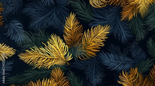 seamless background with coniferous branches pattern  coniferous  fir  