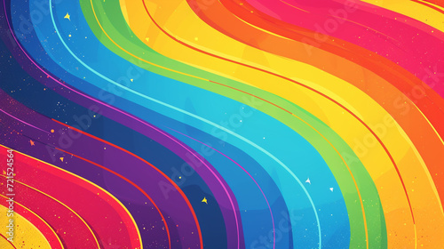 LGBTQ retro groovy background vector presentation design photo