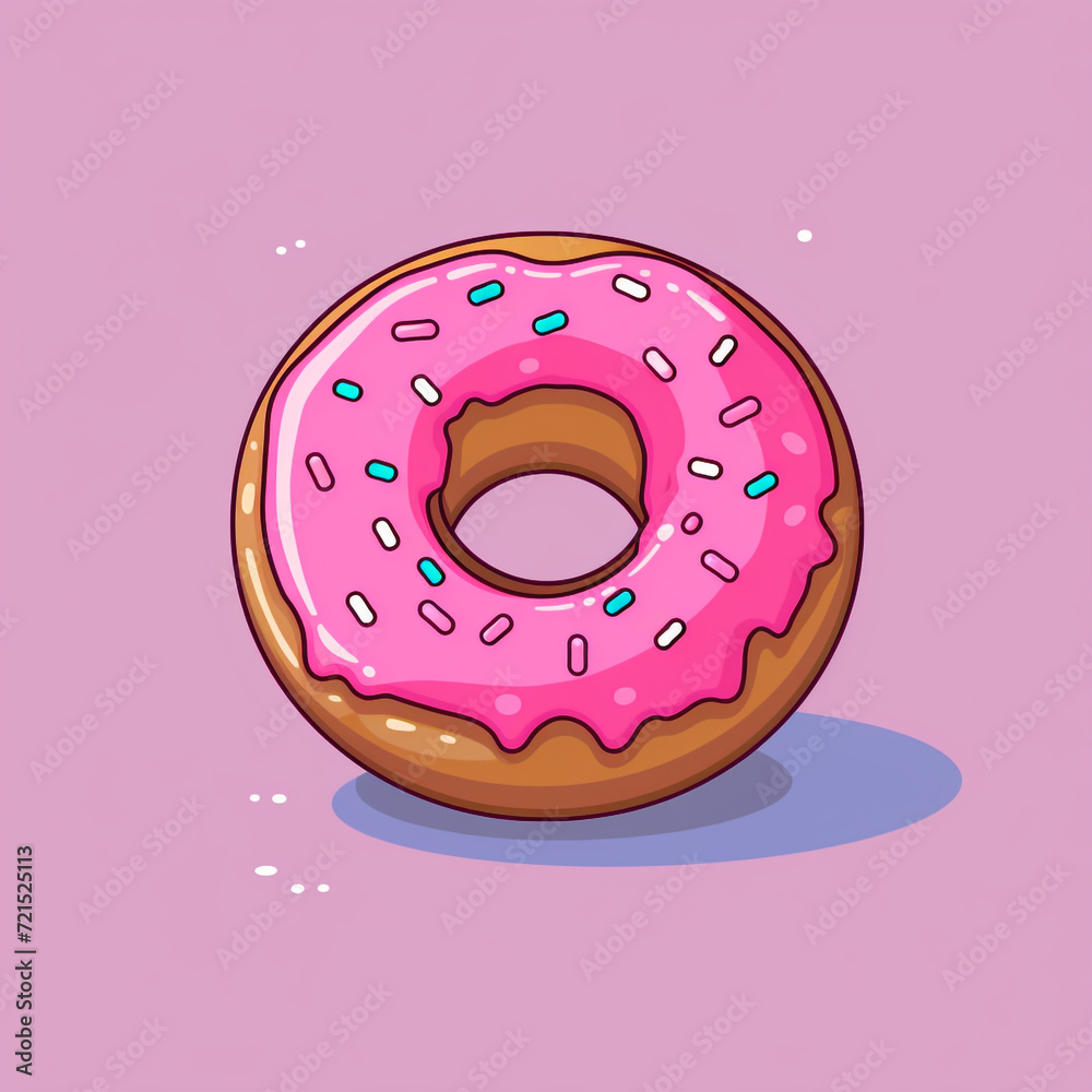interesting circle sprite as skin for a mobile game, simple donut, minimalist flat artsyle сreated with Generative Ai interesting circle sprite as skin for a mobile game, simple donut, minimalist flat artsyle сreated with Generative Ai