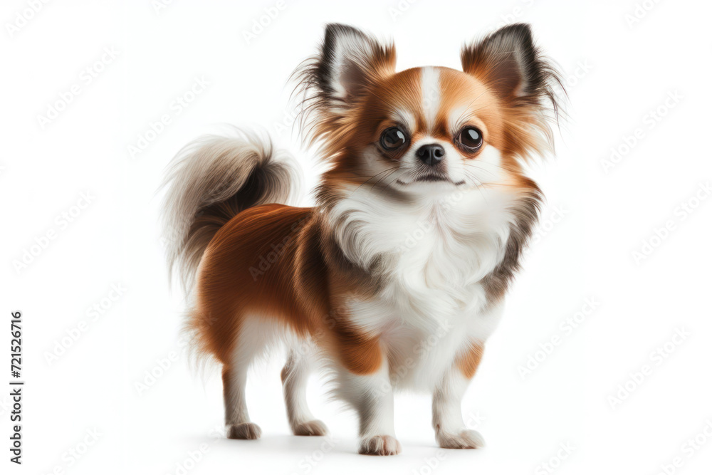 full body photo of a Chihuahua dog isolated on solid white background. ai generative full body photo of a Chihuahua dog isolated on solid white background. ai generative