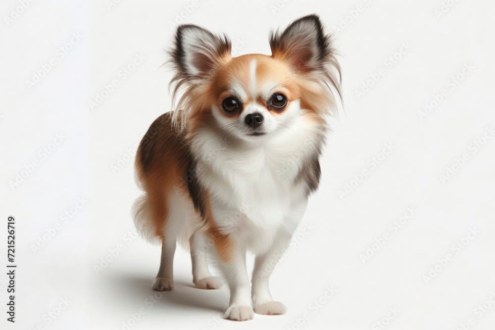 full body photo of a Chihuahua dog isolated on solid white background. ai generative full body photo of a Chihuahua dog isolated on solid white background. ai generative