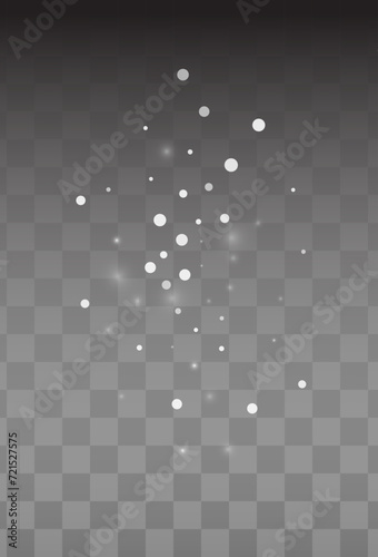Gray Snow Vector Transparent Background. Holiday