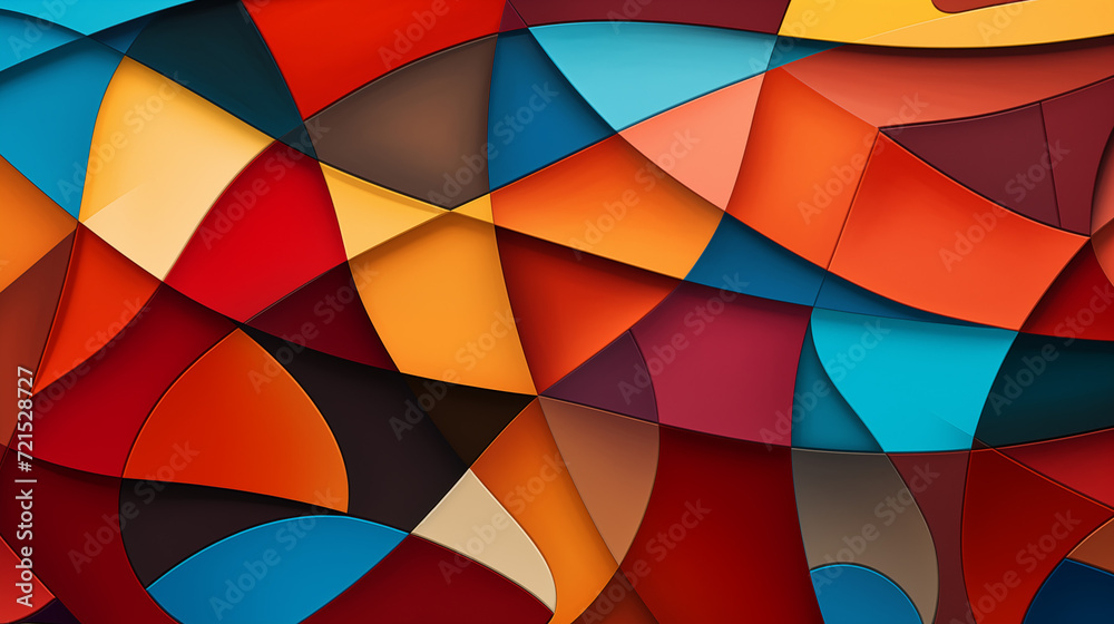 Fototapeta premium Abstract geometric shapes forming a visually stunning and colorful pattern