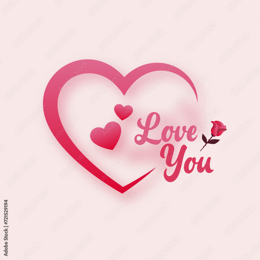 Happy Valentines Day Vector Illustration Design 