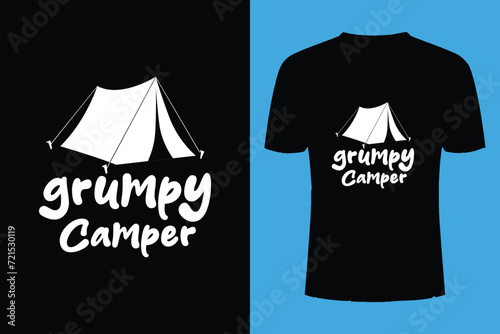 Camping T-shirt Design By illustrator 