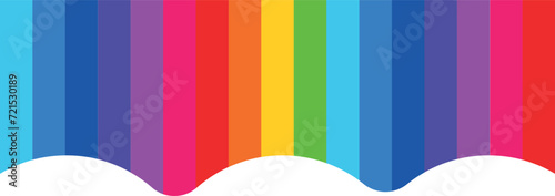 color abstraction, rainbow stripes, LGBT colors on a transparent background, colored pencils and paints