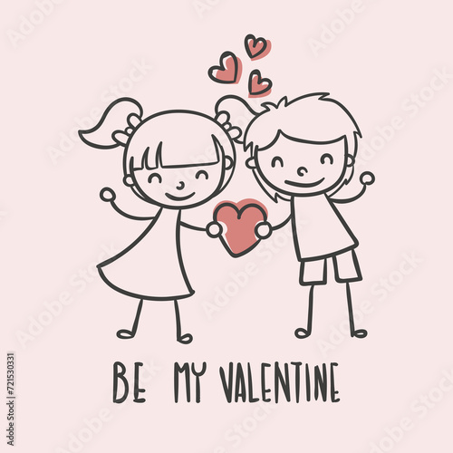 Happy Valentines Day Vector Illustration Design 