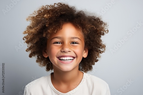 happy child on white background