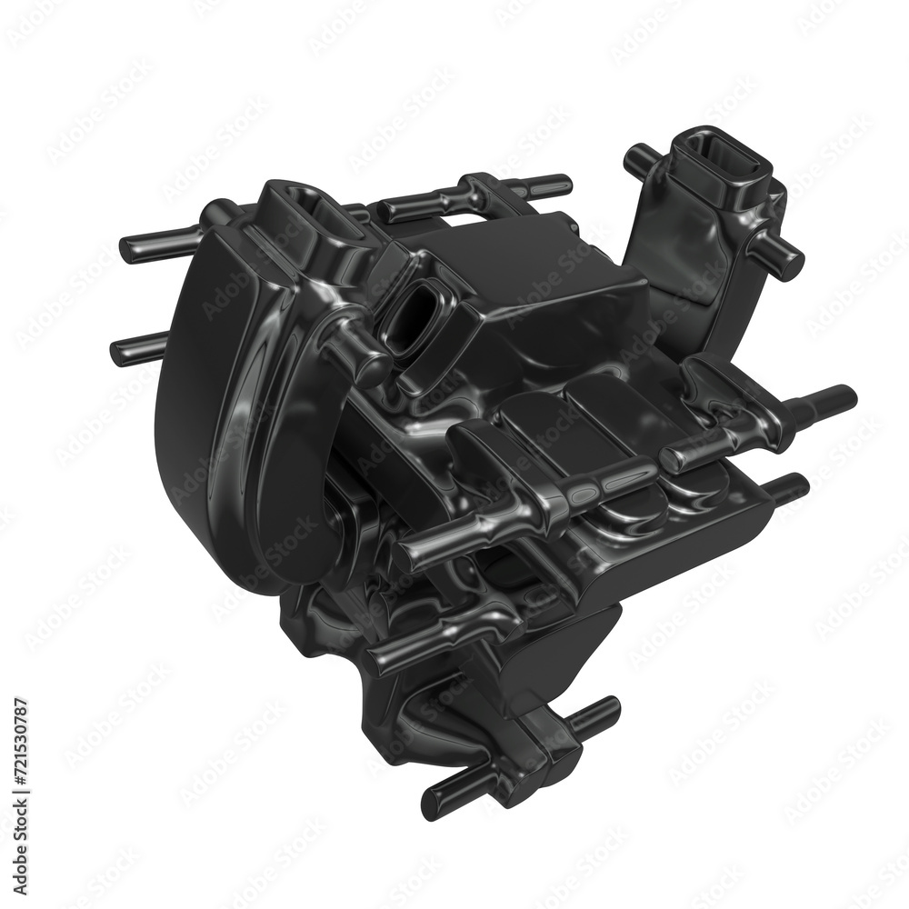 Metal abstract shape, 3d render Metal abstract shape, 3d render