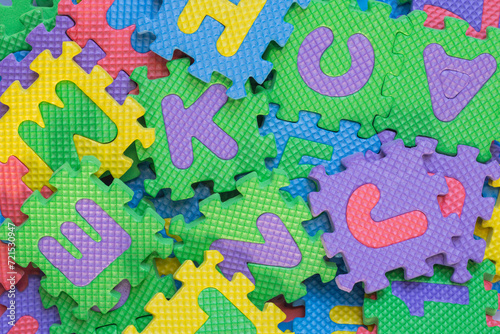 Colorful Foam Educational Letters Puzzle. Alphabet Puzzle. ABC