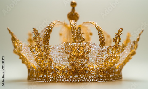 Beautiful gold crown with gems