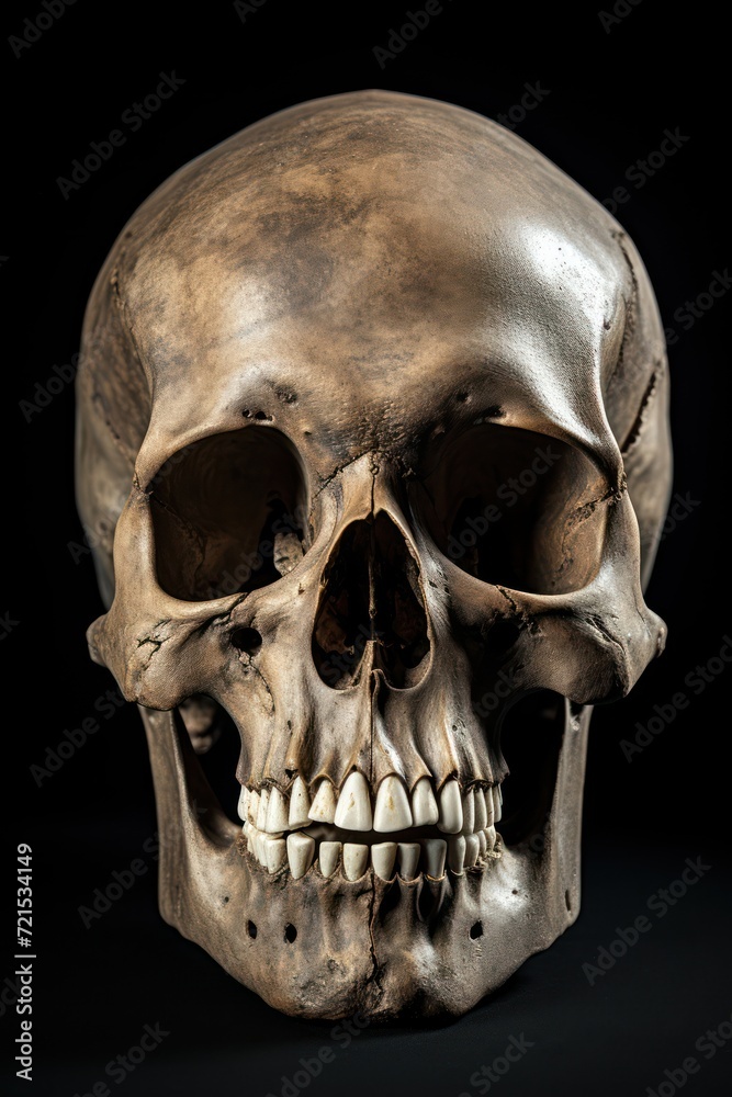 Obraz premium Human skull on a clean background. For commercial advertising and design